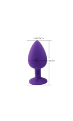 Jeweled Silicone Butt Plug - Mardi Gras