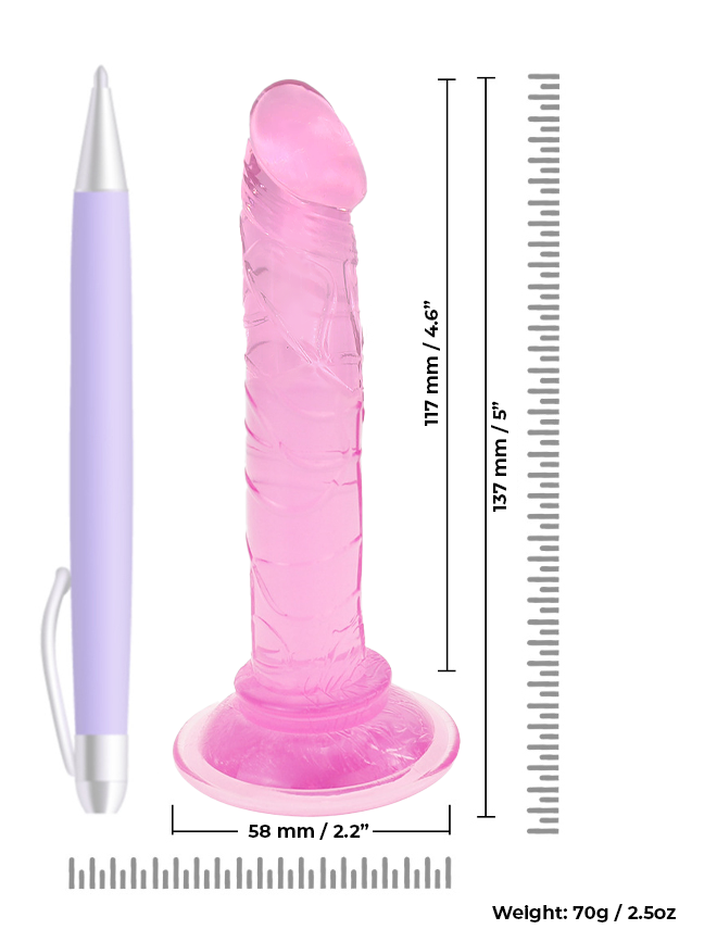 5'' Mini Dildo - Hot Pink