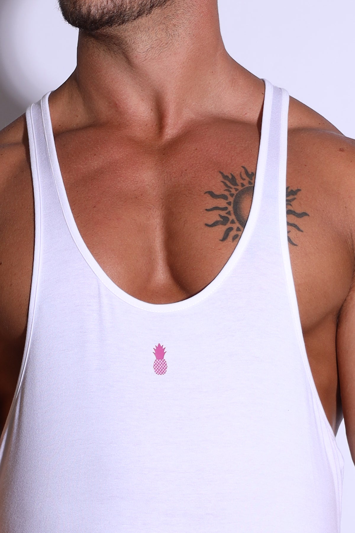 JJ Classic Old-School Workout Stringer - White Salt