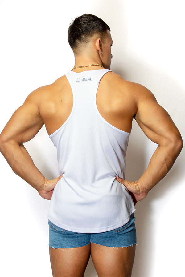 JJ Cool-Dry Gym Stringer - White