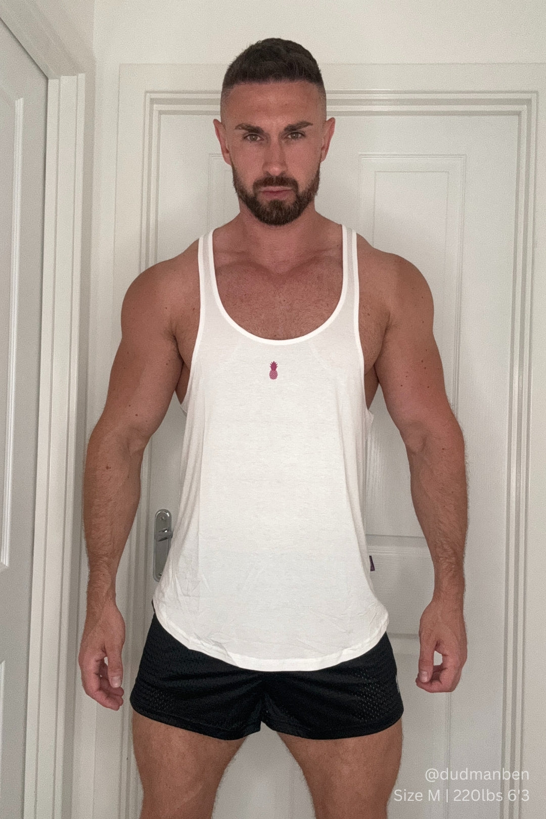 JJ Classic Old-School Workout Stringer - White Salt