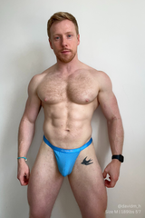 Now-or-Never Mesh Thong - Sky Blue