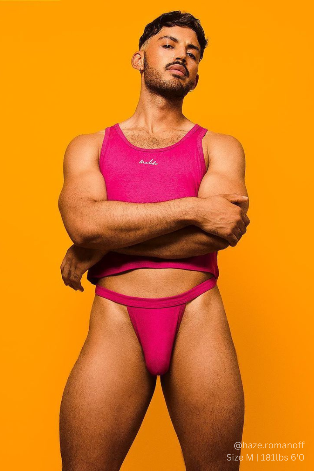 Comfy Everyday Ribbed Thong for Men - Dark Pink