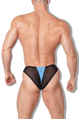 Club Kid Mesh Briefs - Cyan Blue