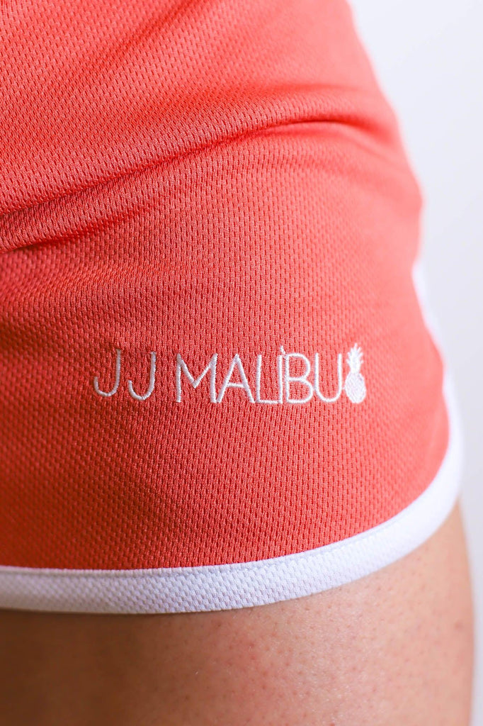 For-the-Night 4" Gym Short Shorts with Drawstring - Tangerine - JJ Malibu 