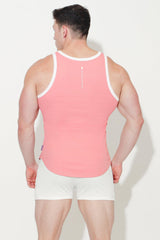 Muscle Fit Ribbed Tank - Amour Pink - JJ Malibu 