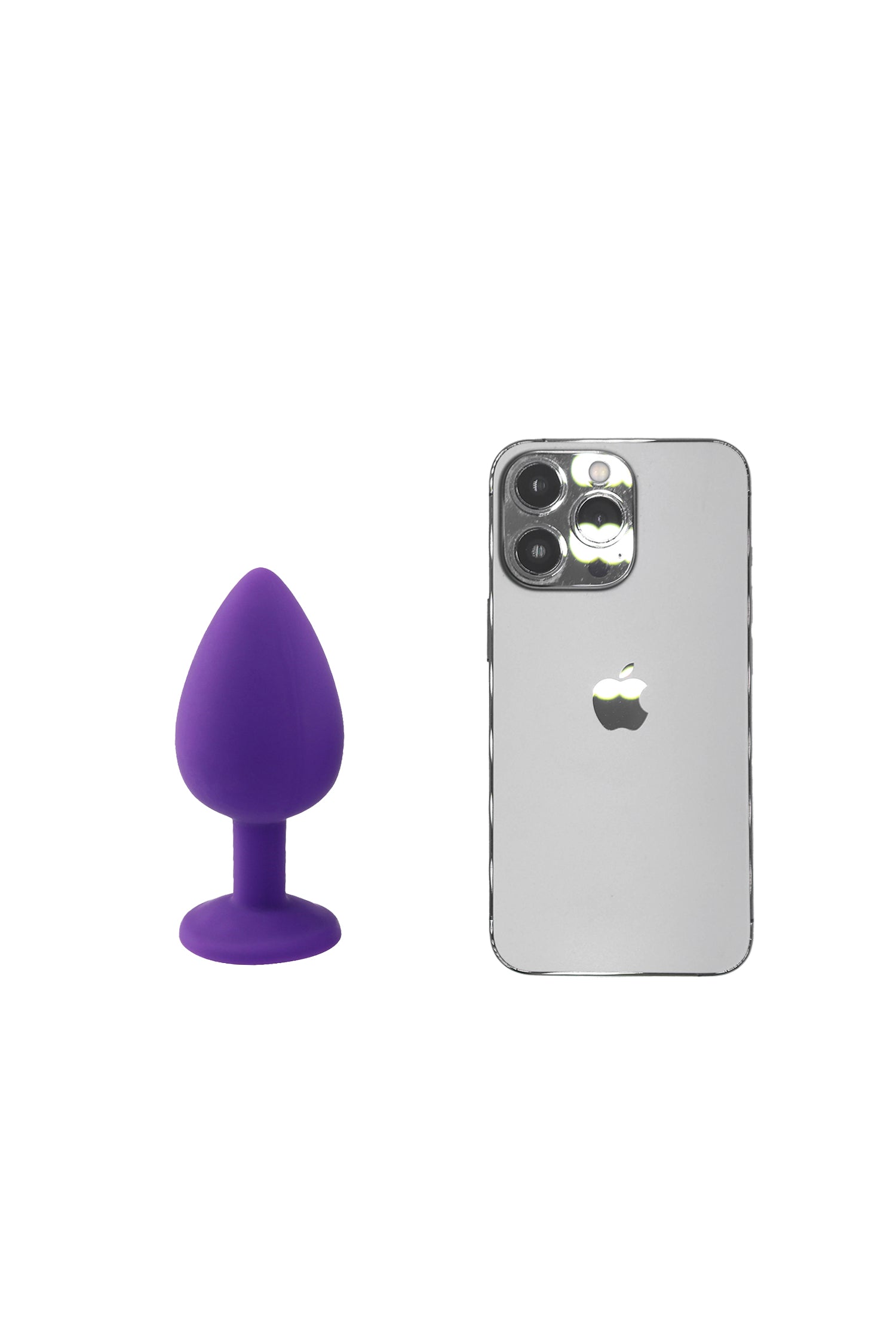 Jeweled Silicone Butt Plug - Mardi Gras