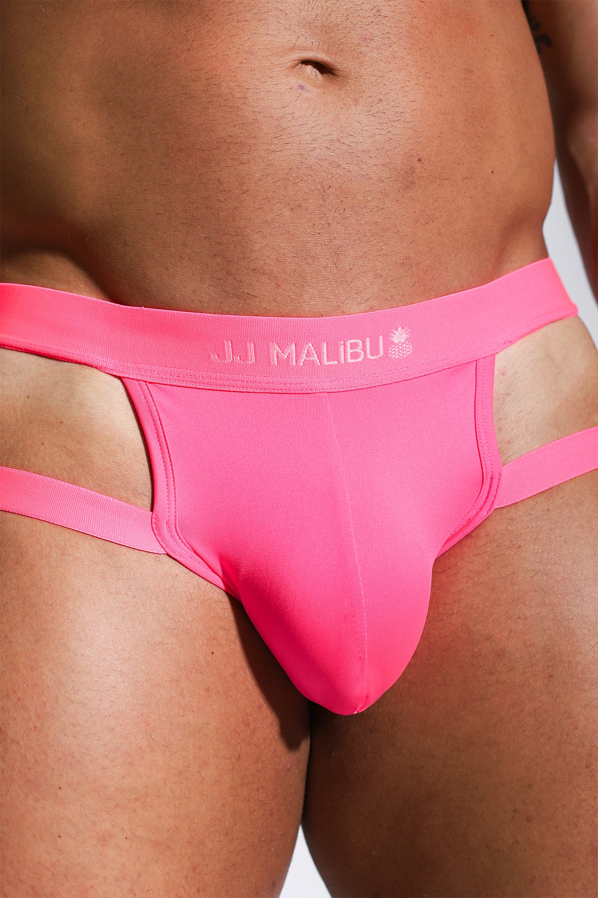 Host-or-Travel Adjustable Jock Thong - Neon Pink