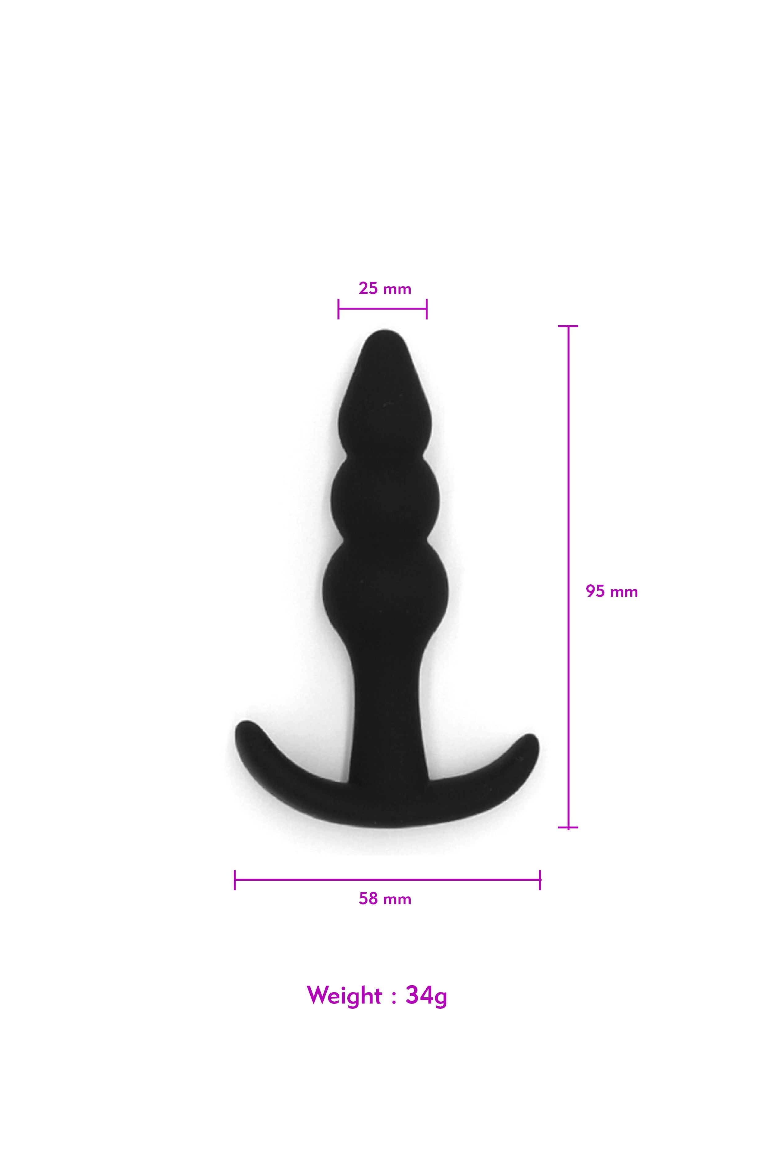 Beaded Silicone Anal Plug