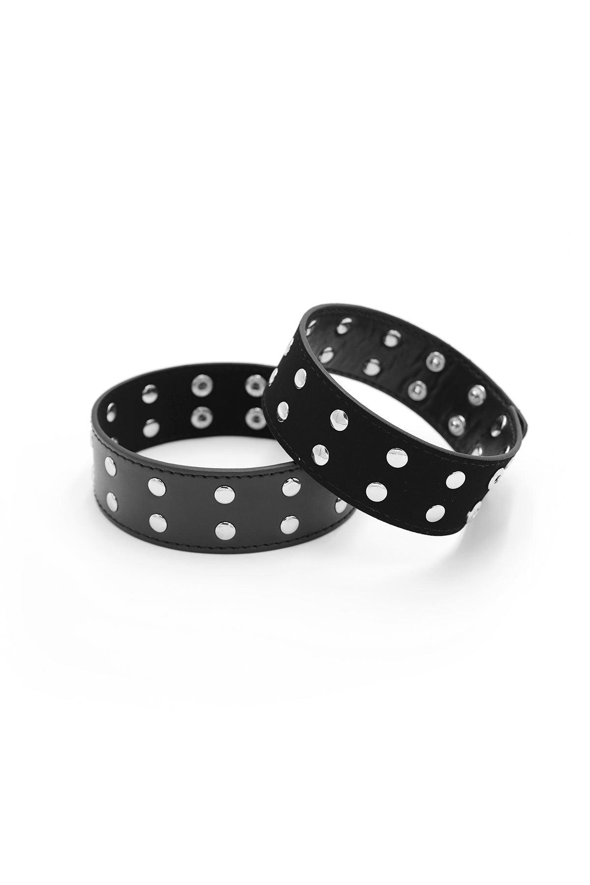 Vegan Leather Studded Arm Band - Black