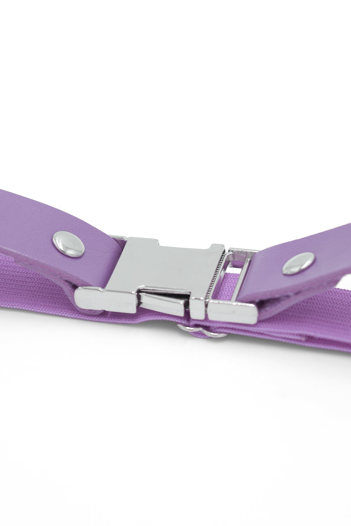 Vegan Leather Snap Buckle Leg Band - Lavender