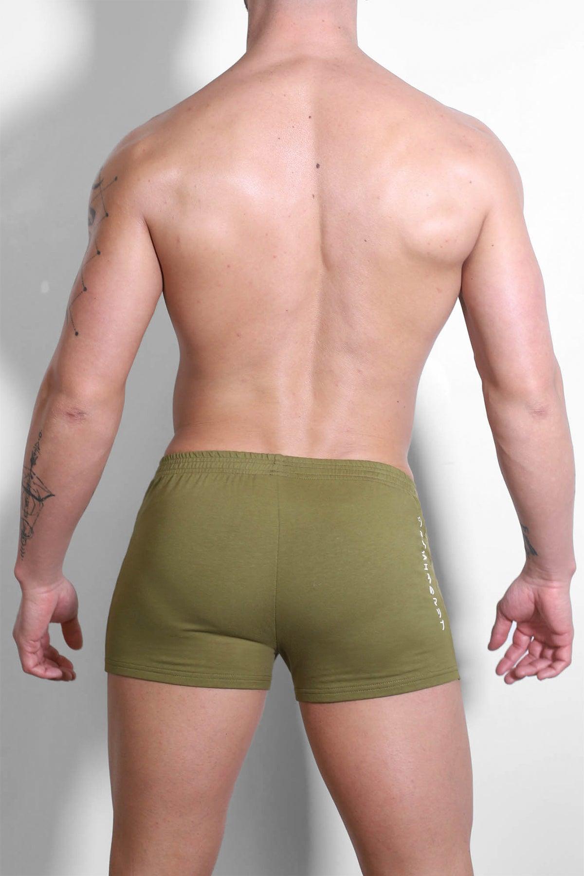 Varsity 2" Short Shorts with Zipper Pocket - Olive - JJ Malibu 