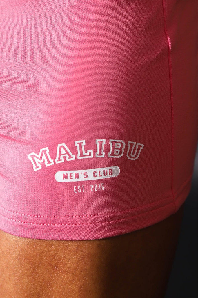 Varsity 2" Short Shorts with Zipper Pocket - Bubblegum Pink - JJ Malibu 