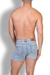 Rockstar Raw Cut 2.5" Denim Short Shorts - Capri Blue