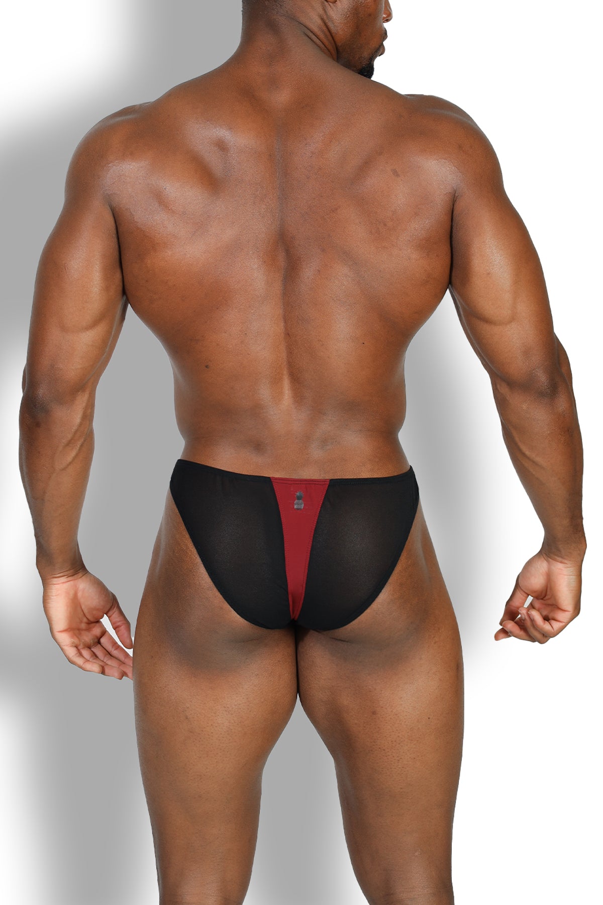 Club-Kid Mesh Bikini Briefs - Sangria Red