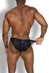 Club-Kid Mesh Bikini Briefs - Midnight Blue