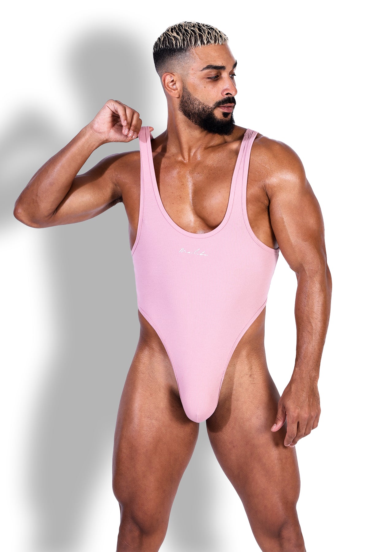 Afterglow Ribbed Bodysuit - Blush Pink