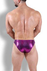 Nocturnal Brief with Bulge Pouch - Hot Pink Croc