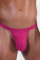 Comfy Everyday Ribbed Thong for Men - Dark Pink