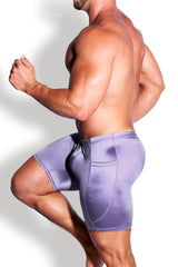 Lustrous Scrunch-Butt 6.5" Bike Shorts - Lavender Pearl