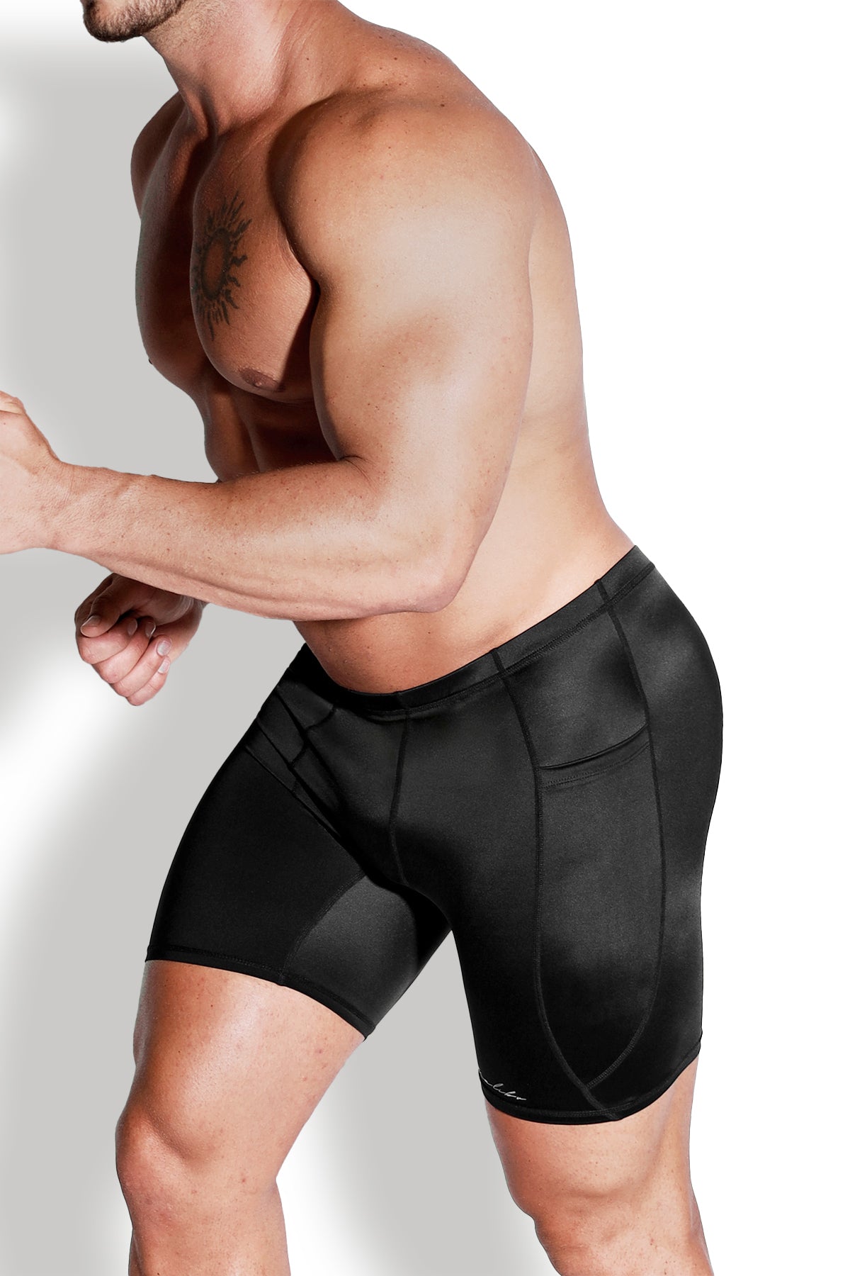 Lustrous Scrunch-Butt 6.5" Bike Shorts -  Midnight Black