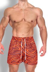 Quick-Dry Mesh Shorts - Groovy Orange