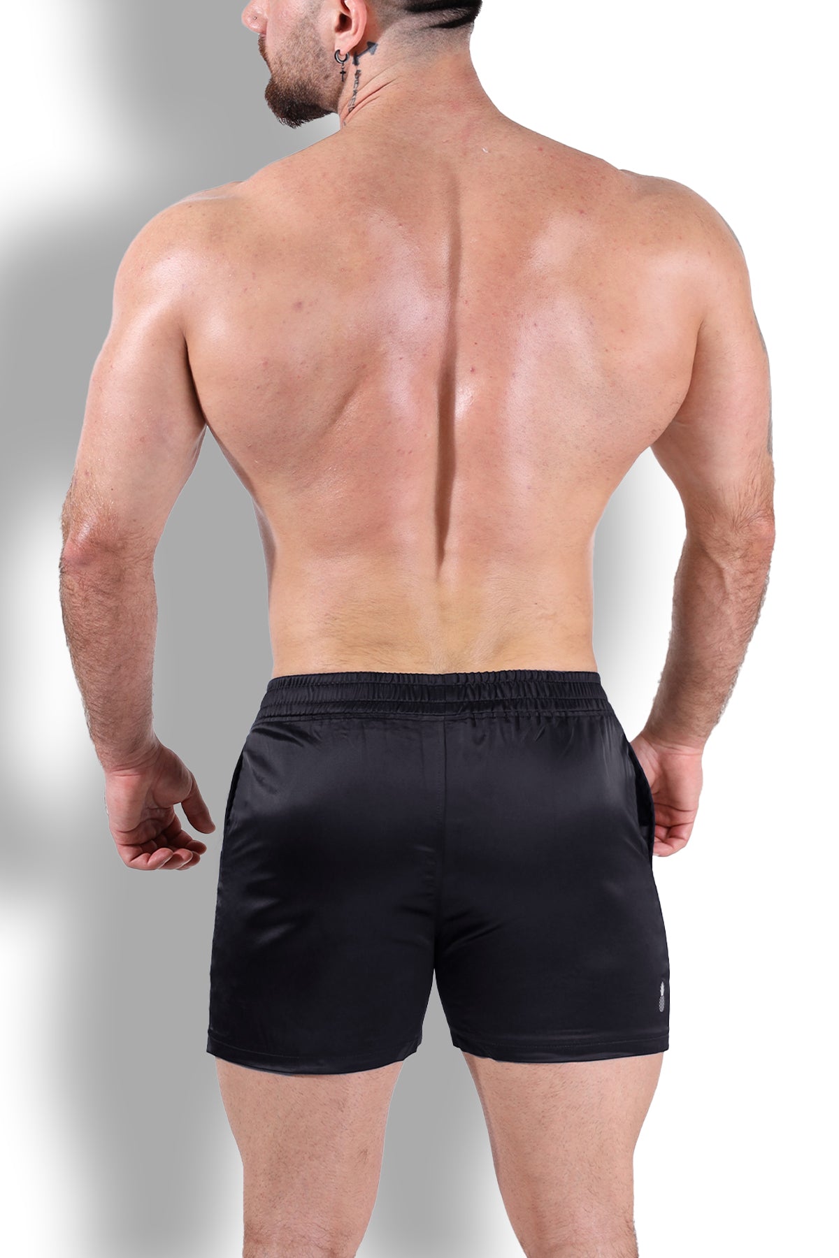 ShimmerFlex Active Shorts - Midnight Black