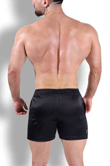 ShimmerFlex Active Shorts - Midnight Black