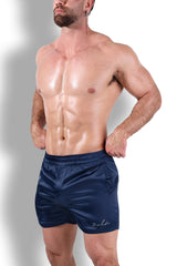 ShimmerFlex Active Shorts - Navy