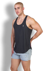 JJ Cool-Dry Gym Stringer - Dark Grey