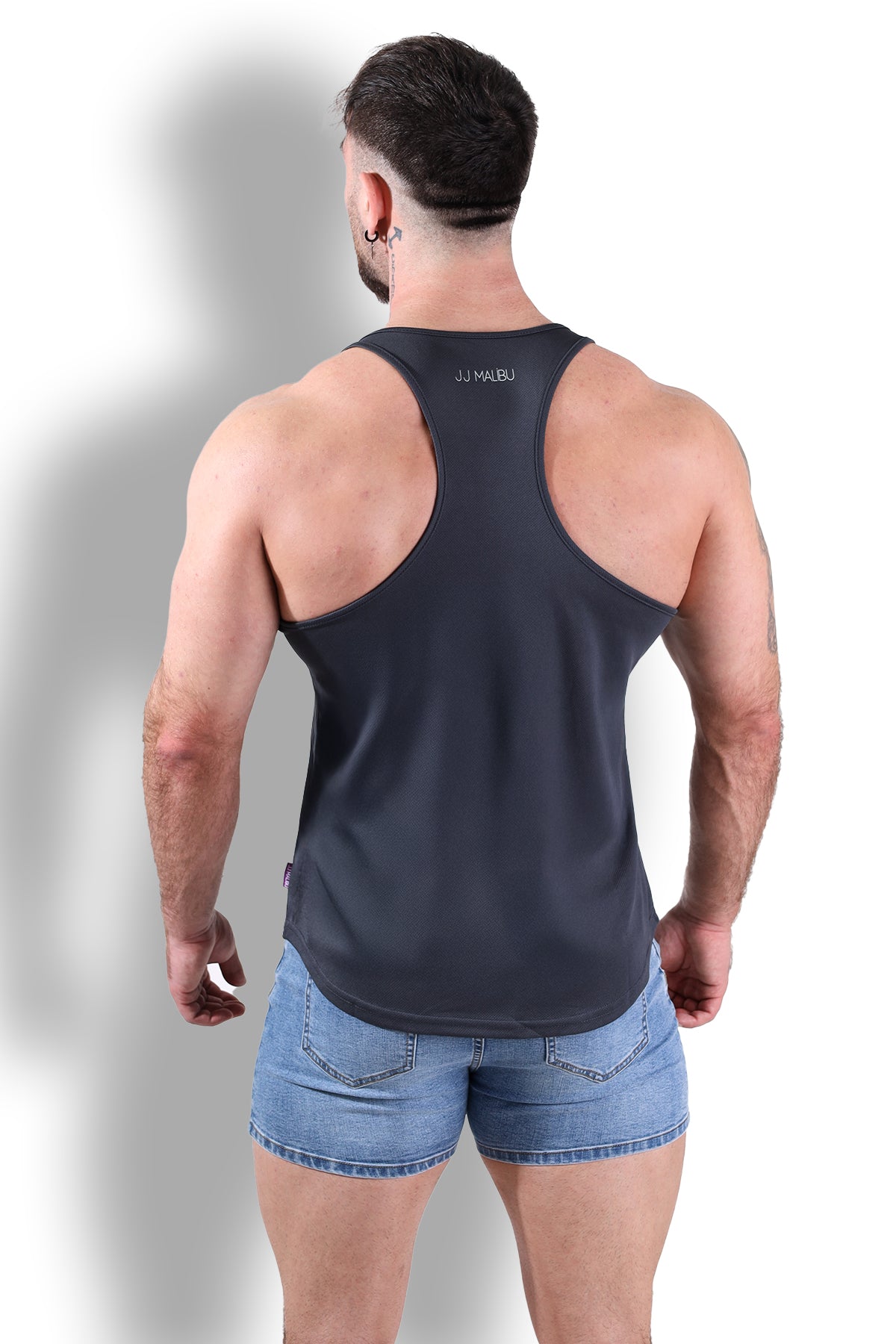 JJ Cool-Dry Gym Stringer - Dark Grey