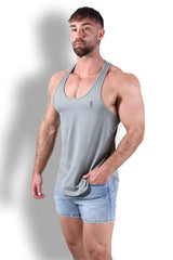 JJ Cool-Dry Gym Stringer - Light Grey