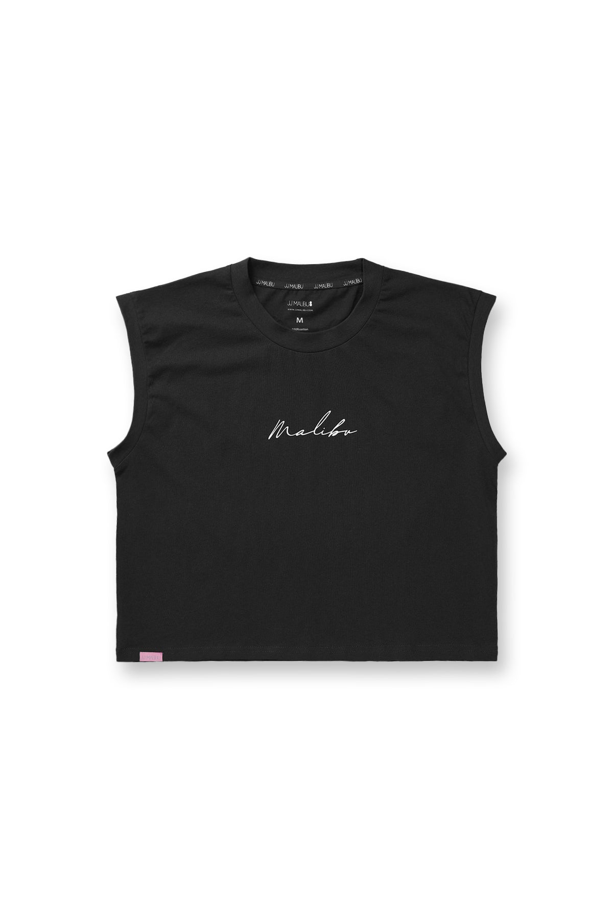 Escapism Muscle-Fit Crop Tank - B&W JJ Logo