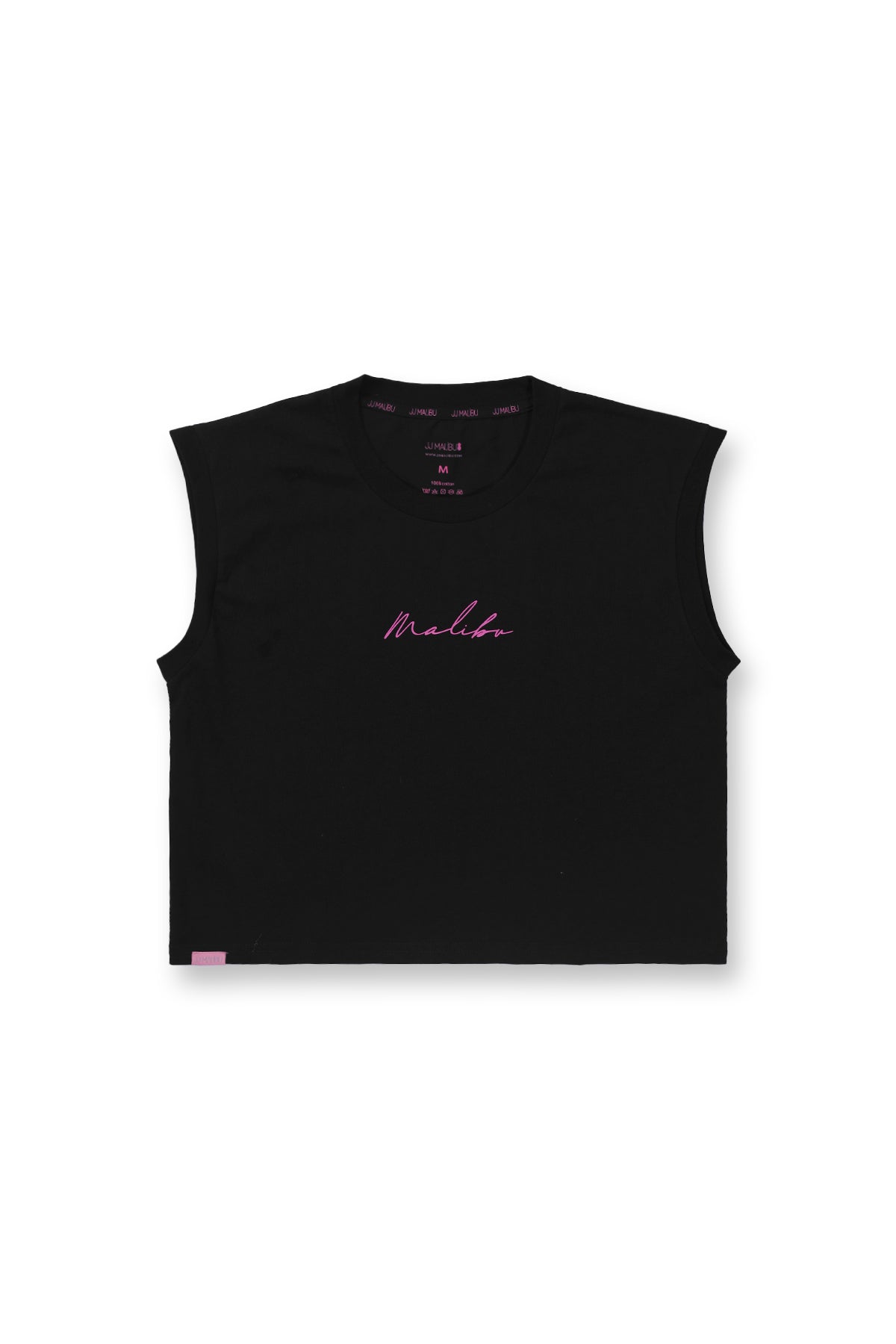 Escapism Muscle-Fit Crop Tank - JJ Hot Pink