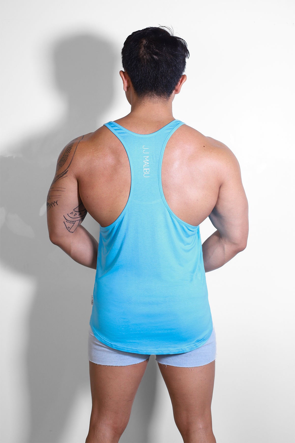 JJ Classic Old-School Workout Stringer - Electric Blue