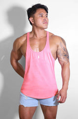 Men's Muscle Stringer - Bubblegum Pink - JJ Malibu 