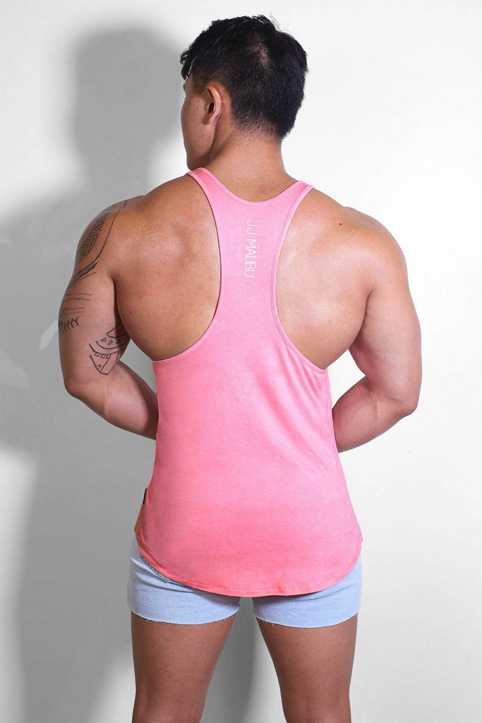 Men's Muscle Stringer - Bubblegum Pink - JJ Malibu 