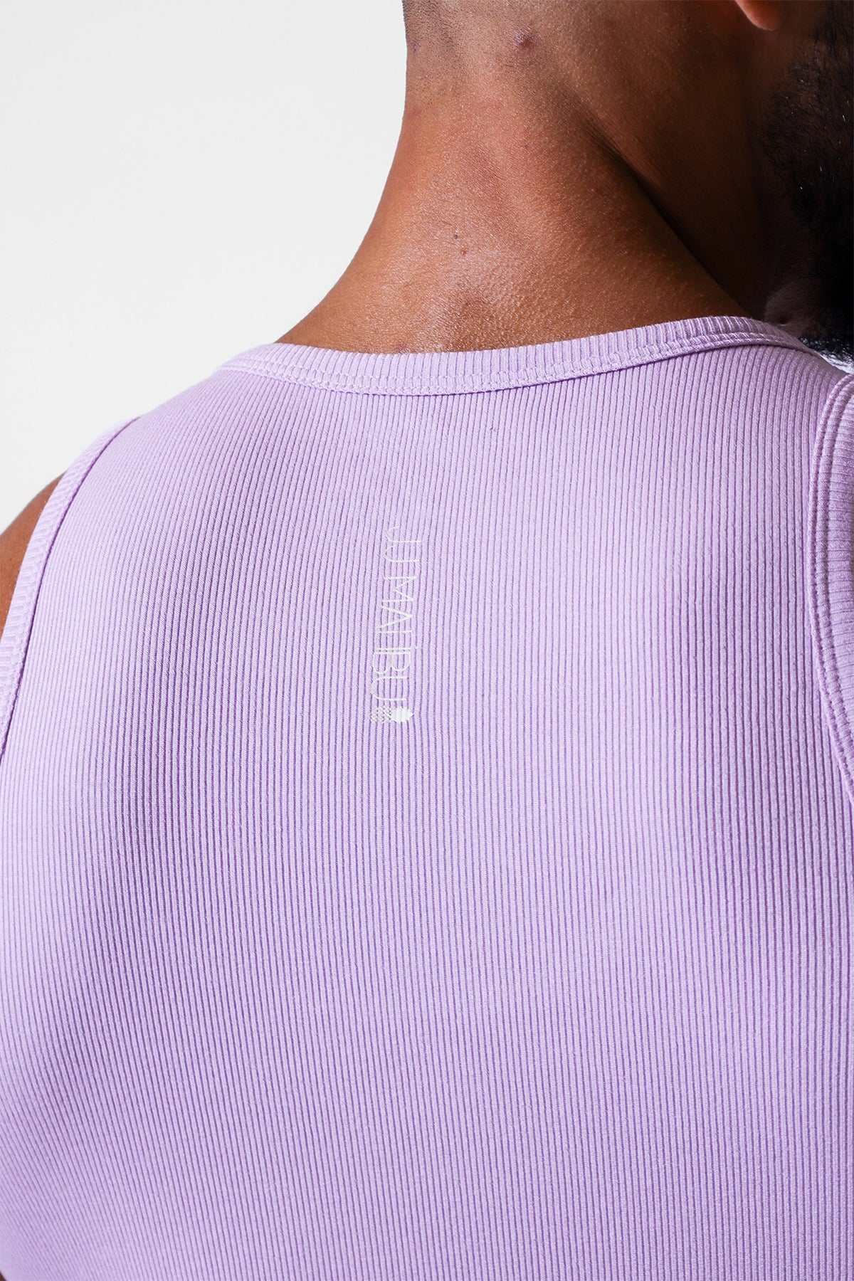 Dreamy Muscle Fit Ribbed Cropped Tank - Lavender