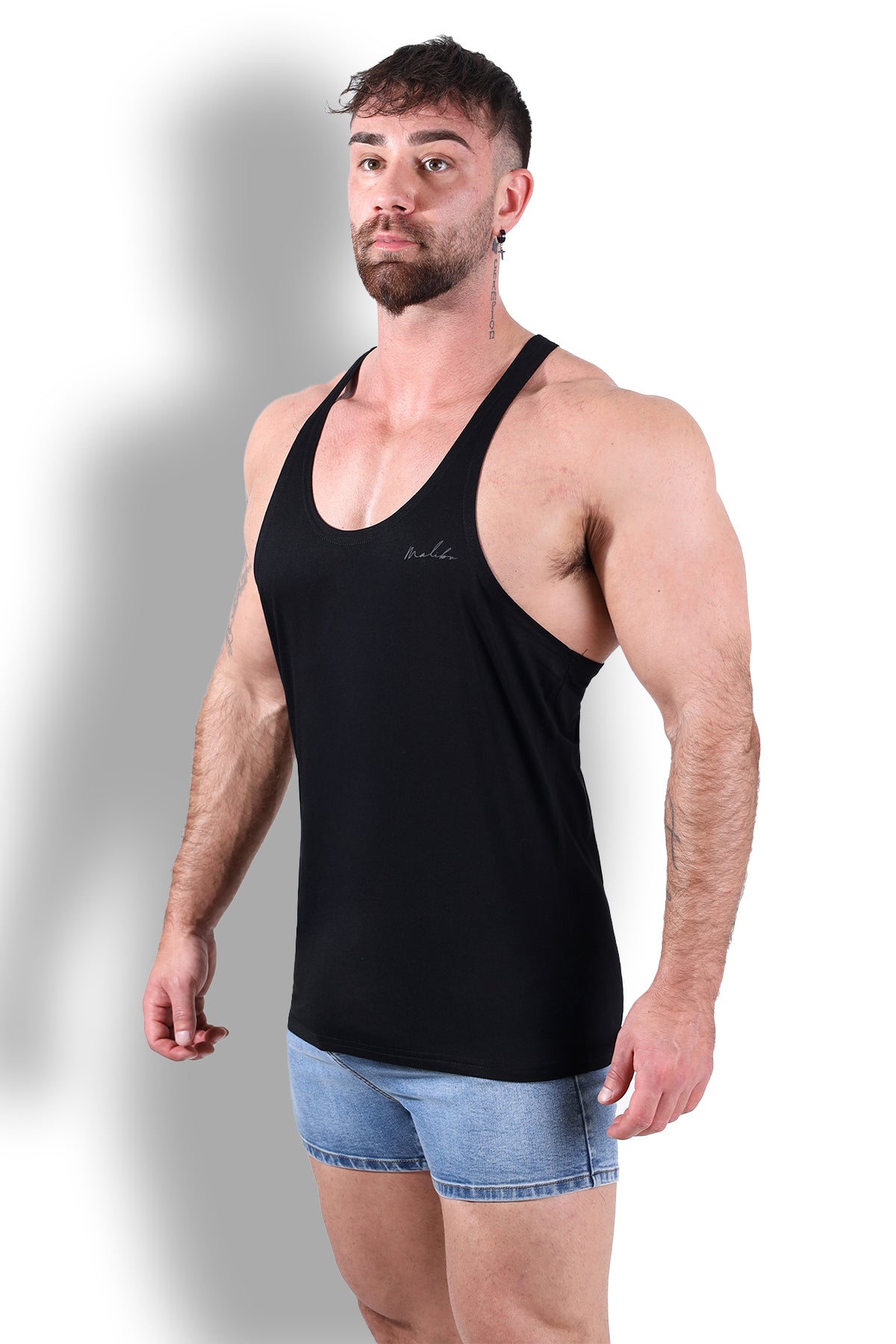 Gym Bae Classic Workout Stringer - Black