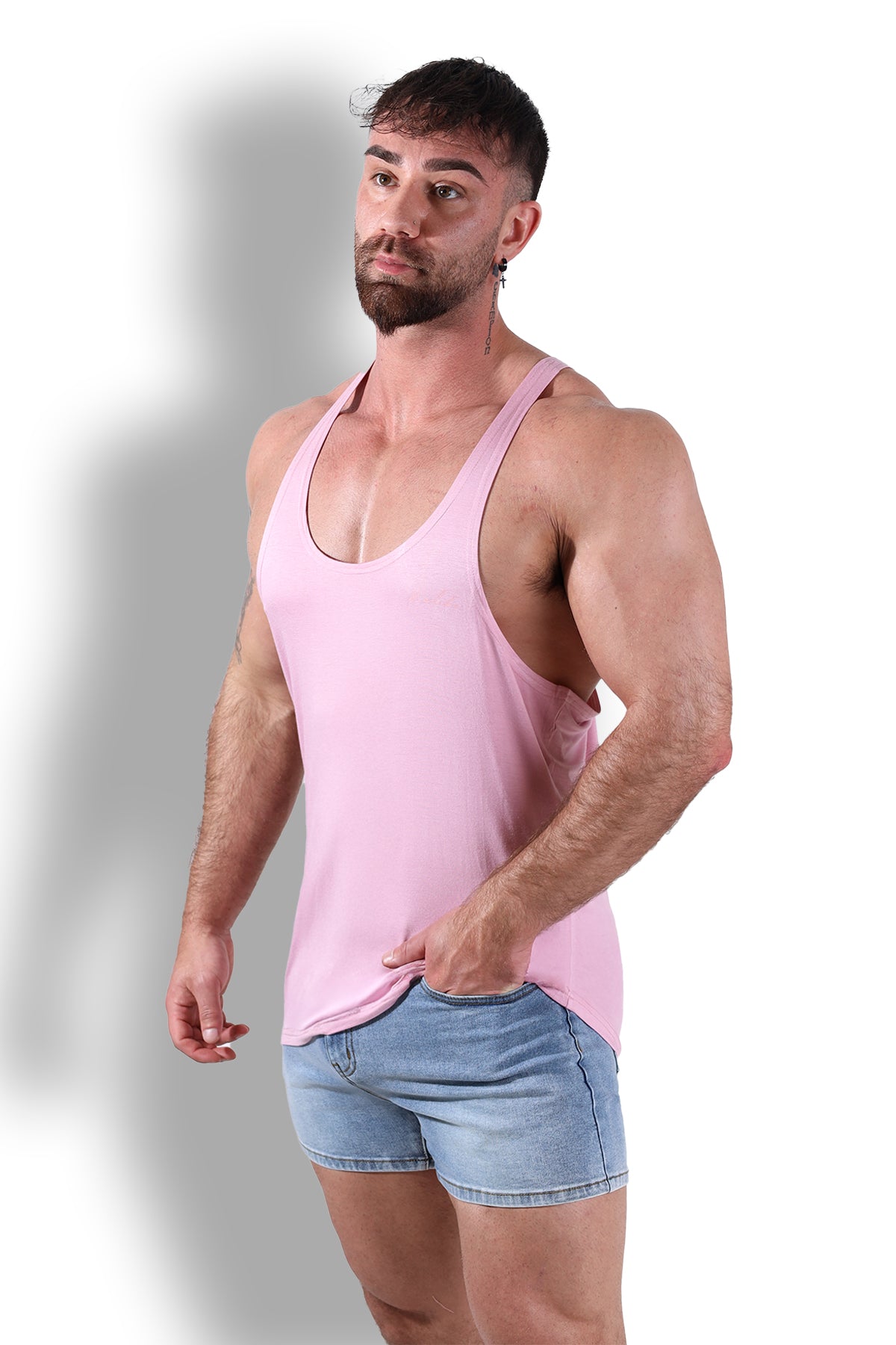 Gym Bae Classic Workout Stringer - Pink