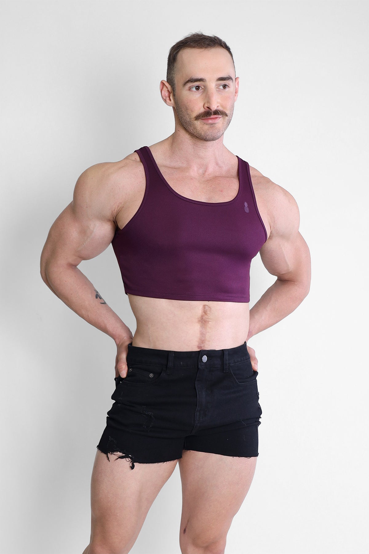 JJ Sporty Crop Tank Top- Purple