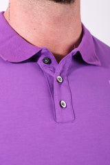 Fitted Polo Crop Top - Purple