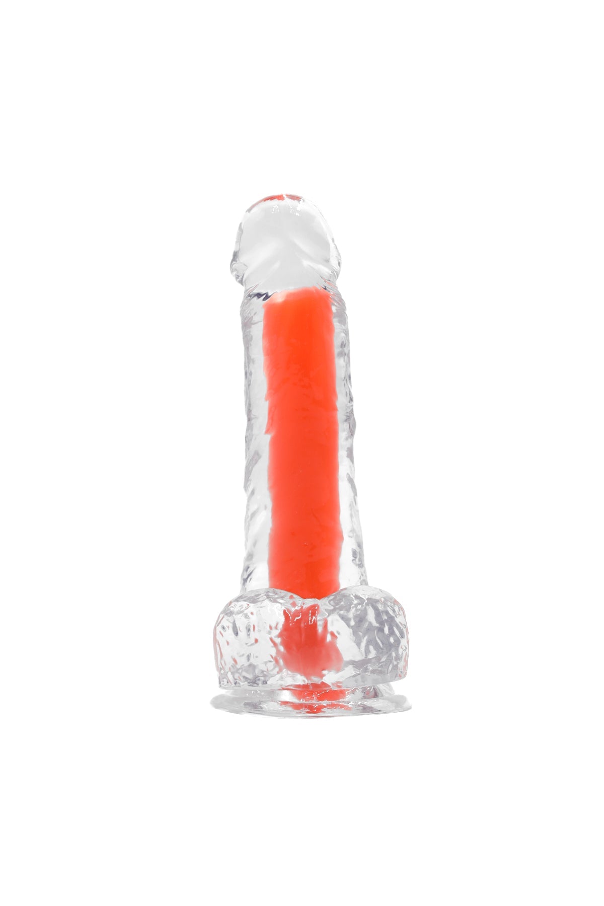 Glow-in-the-dark Classic 8'' Dildo - Sweet Orange