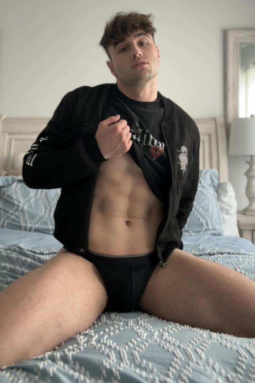 Cropped Suede Bomber Jacket - Black - JJ Malibu 