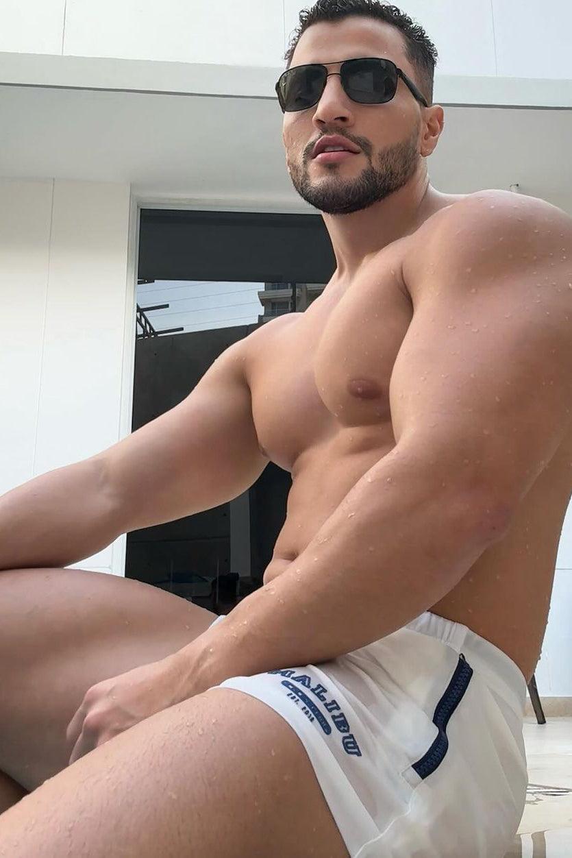 Karma 2" Short Shorts with Zipper Pockets - White - JJ Malibu 