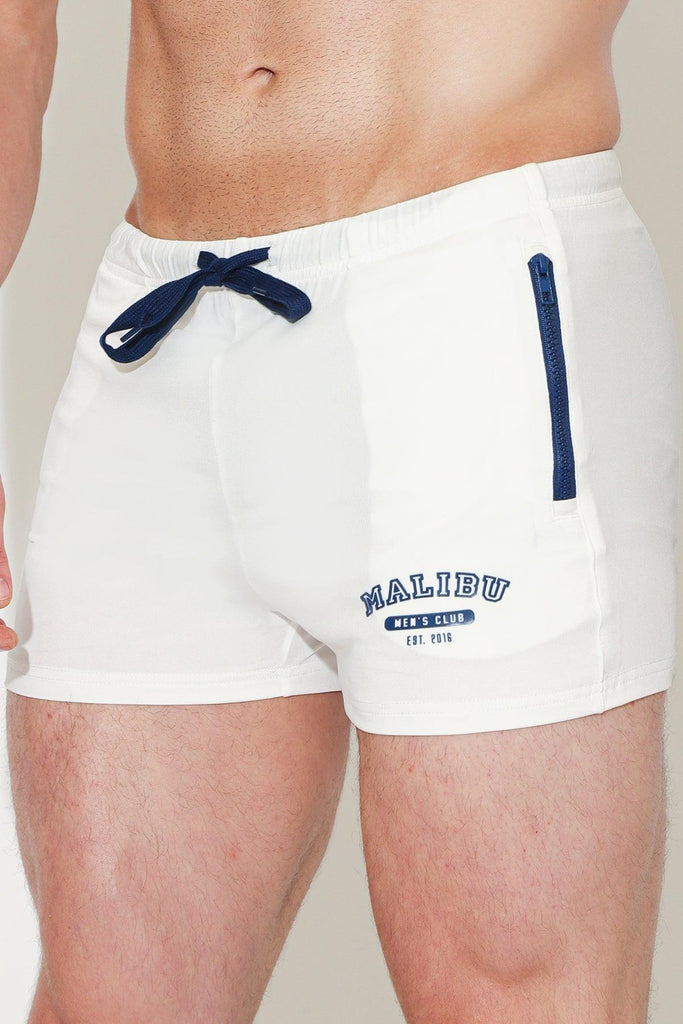 Karma 2" Short Shorts with Zipper Pockets - White - JJ Malibu 