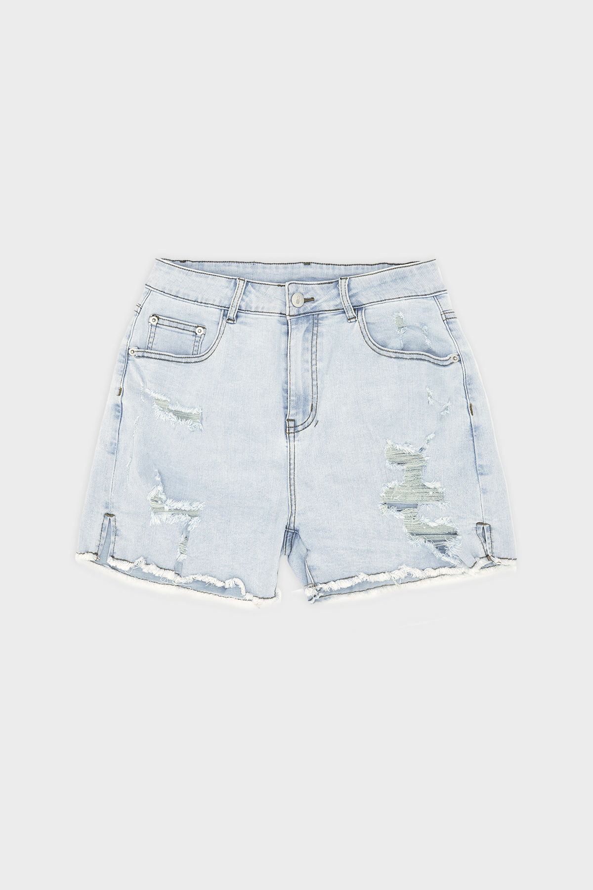 Jaded 3" Denim Short Shorts - Light Sky Blue - JJ Malibu 