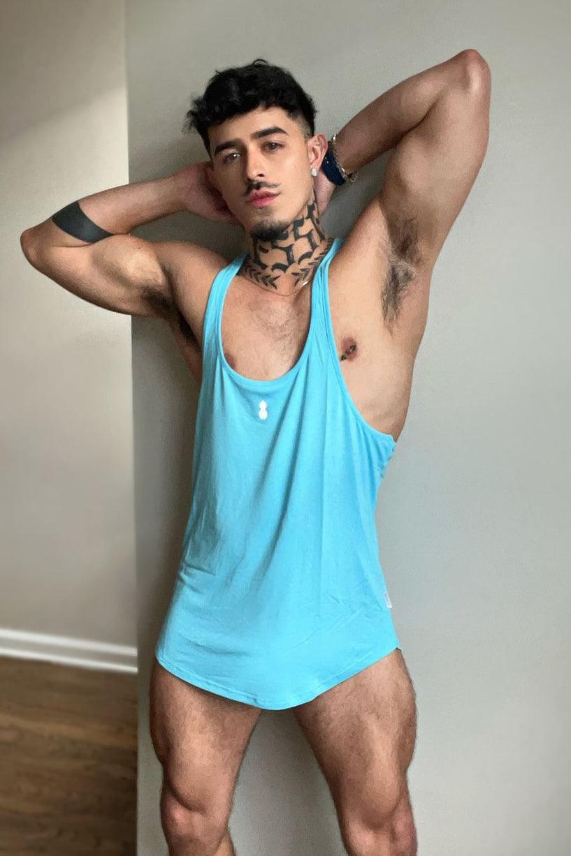 Men's Muscle Stringer - Electric Blue - JJ Malibu 