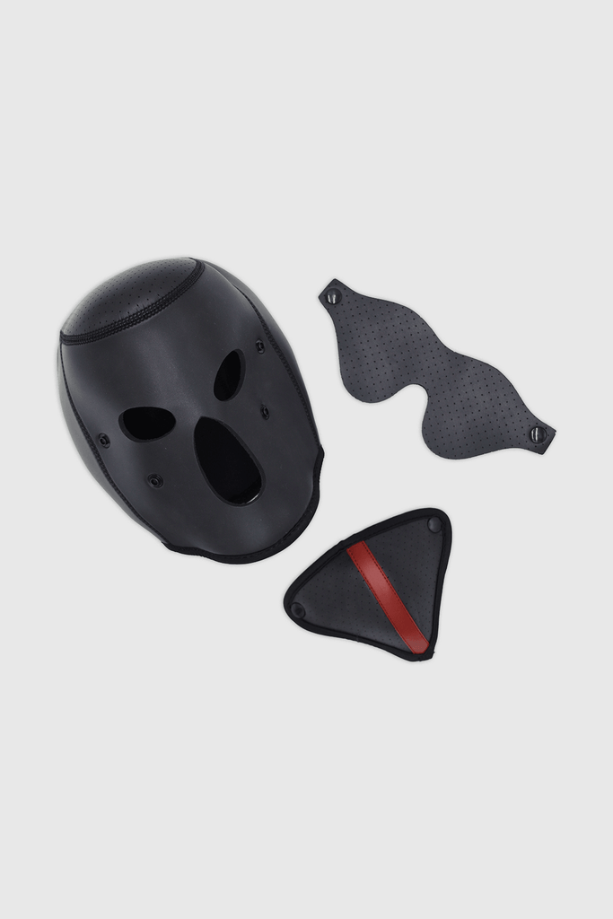 Kinky Vegan Leather Mask w/ Detachable Mouth Cover - JJ Malibu 