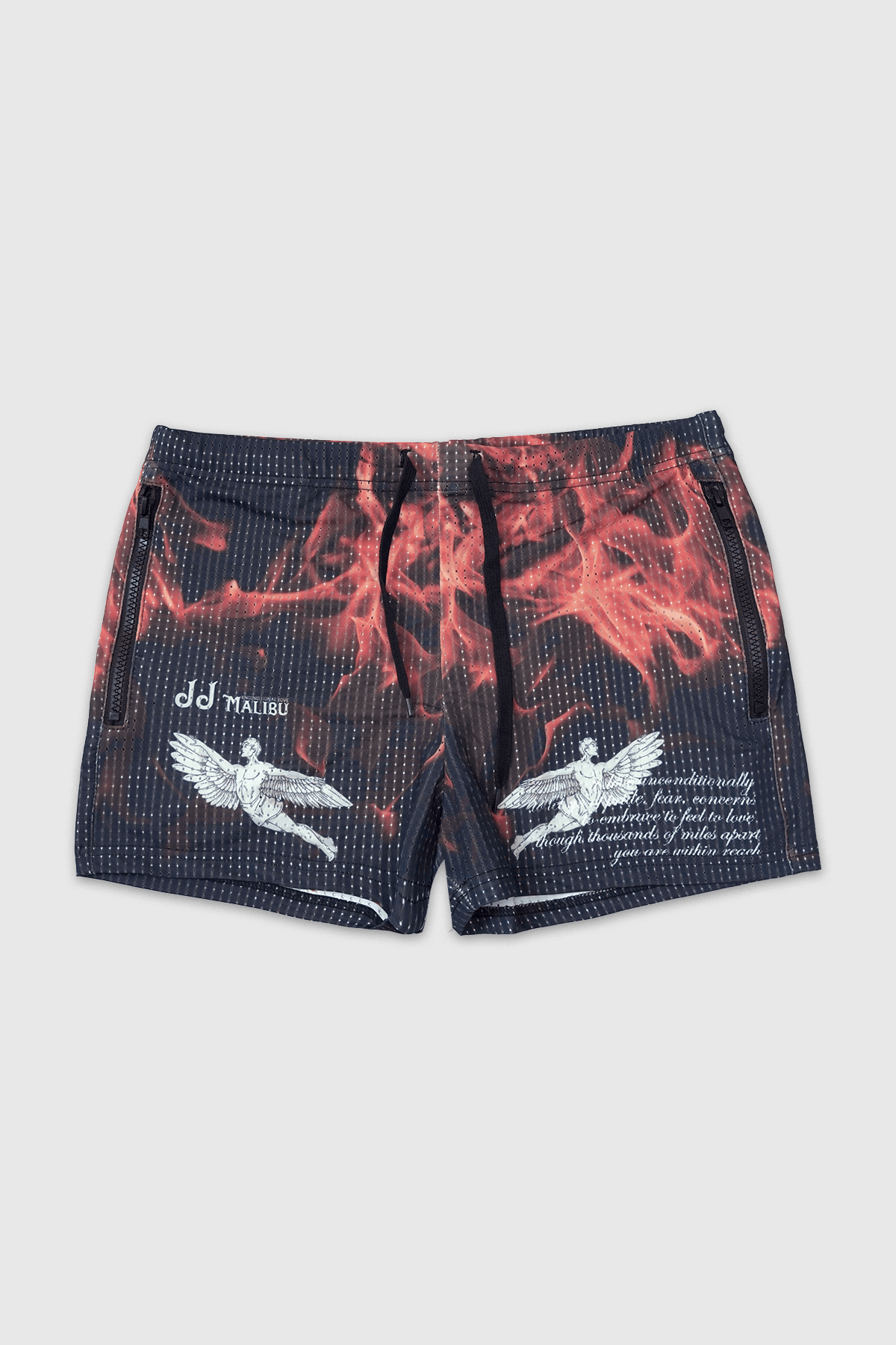 Revenge Era Perforated 2" Short Shorts - Flames - JJ Malibu 